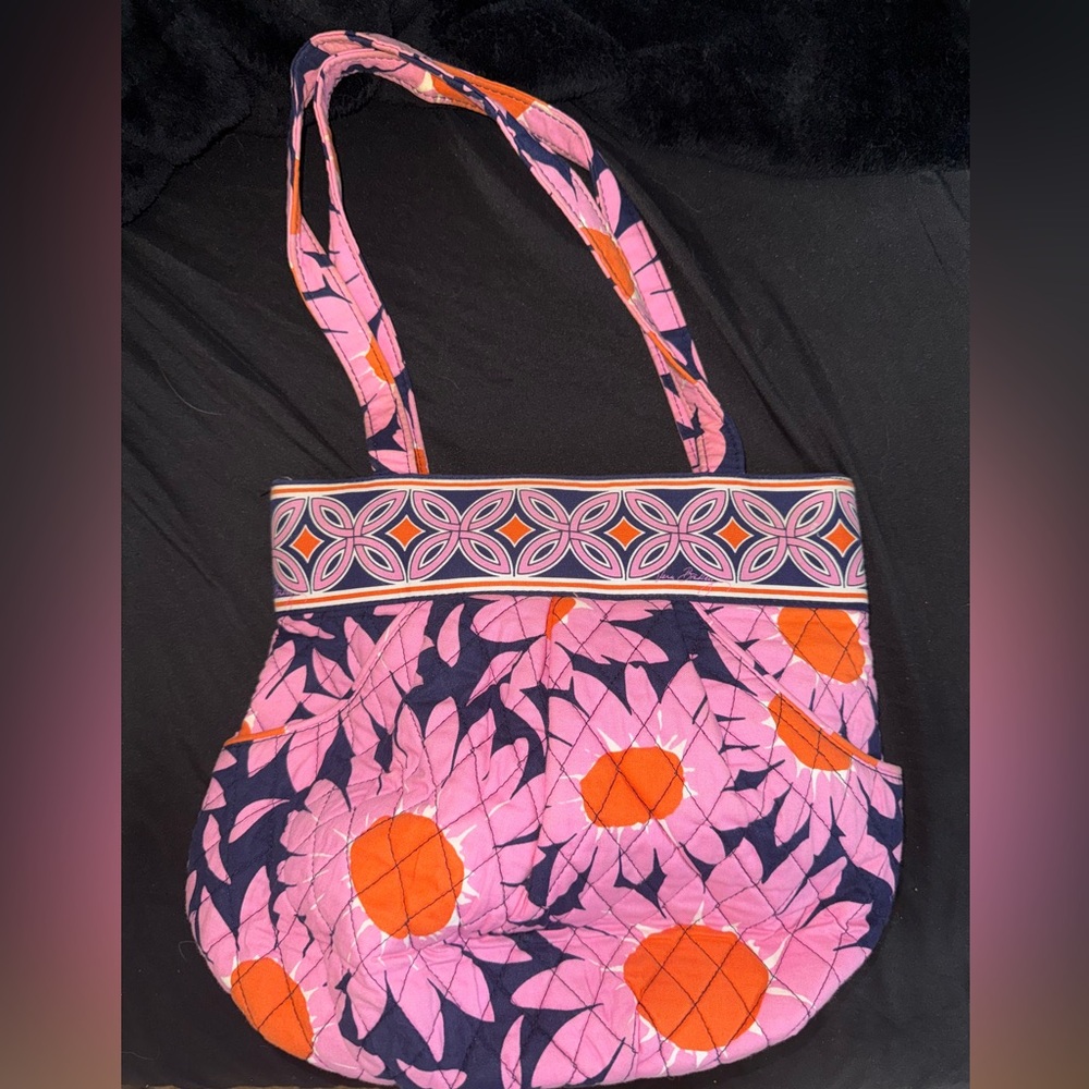 Vera Bradley Pink and Orange Floral Shoulder Bag
